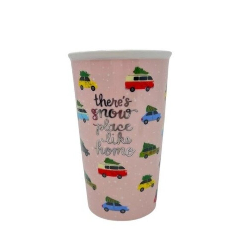 Ceramic Winter Holiday Theme Travel Mug